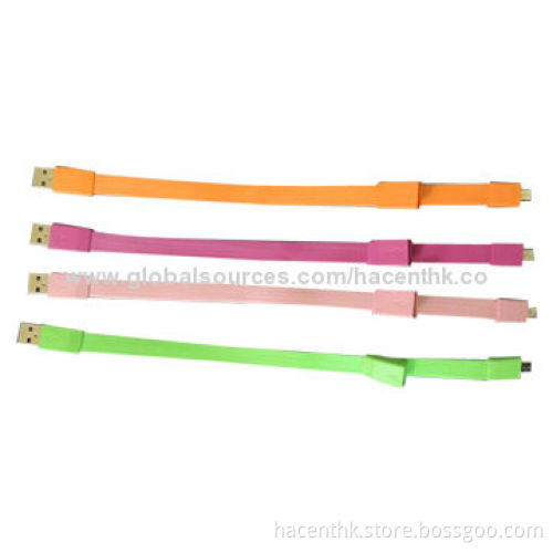 Colored Hand Ring Magnet Micro 5 Pins USB Data Cables, 30V Rated Voltage
